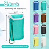 8 Pcs Soap Saver Pouch Body Scrubber Exfoliator and Holder Loofah Savers for Bar Wash Soap Bag with Rope Exfoliating Spo