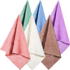 Syhood 6 Pieces Face Wash Cloth 12 x 12 in Makeup Remover Cloths Towel Coral Velvet Facial Microfiber Fabric Soft Fast D