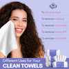 PoeticEHome Disposable Face Towel Extra Thick Cotton Tissue Facial Cleansing Dry Wipes Biodegradable Makeup Removing Sur