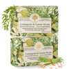 Wavertree London Lemongrass Lemon Myrtle Scented Natural Soap 2 Bars 7oz Moisturizing French Triple Milled Soap Bars enr