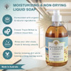 Wavertree London Natural Liquid Soap Bottle with Dispenser Pump Beach Scented Liquid Hand Soap for Bathroom Kitchen Aust