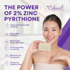 Pyrithione Zinc Soap Bar for Face Body 4oz 2 ZnP Bar Soap Skin Repair Cleanser for Acne Rosacea Eczema Dermatitis Psoria