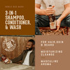 1821 Man Made Original Noble Oud 3in1 Body Wash Shampoo Conditioner for Men All Hair Skin Types Strengthens and Moisturi