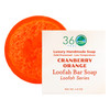 360Feel Cranberry Orange Loofah Bar Soap Safe for Sensitive Skin Luxury Handmade Soap Natural Unblocked Loofah Sponge Ex