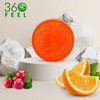 360Feel Cranberry Orange Loofah Bar Soap Safe for Sensitive Skin Luxury Handmade Soap Natural Unblocked Loofah Sponge Ex