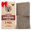 Viking Revolution Sandalwood Natural Soap for Men Mens Soap Bar with Essential Oils Cold Pressed Bar Soap for Men Nouris