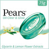 Pears OilClear Glow Soap 98 Pure Glycerin Lemon Flower Extracts 75 g Pack of 3