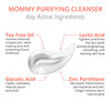 Visha Skincare Mommy 4 in 1 Multitasking Purifying Cleanser Pregnancy and Nursing Safe Face Cleanser Minimizes Pores Red