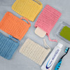 Linkidea 10 Pack Exfoliating Soap Bag Bulk Pack Wholesale MultiPack Color Flax Soap Saver Pouch with Drawstring Exfoliat