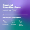 Zum Indigo Wild Goats Milk Soap Bar Bar Soap for Hands Body Made with Essential Oils 3 oz Almond 6 Pack
