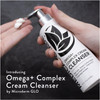 Microderm GLO Omega Complex Cream Facial Cleanser Daily Face Wash Makeup Remover All Skin Types Omega 3 6 Retinyl Green
