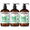 Everyone Liquid Hand Soap 1275 Ounce Pack of 3 Spearmint and Lemongrass PlantBased Cleanser with Pure Essential Oils