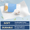 PoeticEHome Soft Dry Wipe 6 Pack 100 Cotton Face Tissues Lint Free Facial Cleansing Towels Disposable Extra Thick Dry an