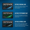 Defense Soap All Natural Tea Tree Bar Soap 3 Bar Variety Pack Original Peppermint Oatmeal