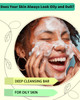 SAPHUS Face Wash Bar Facial Cleansing Bars Balancing Face Soap Cleanser with Amino Acids Jojoba Oil for Gentle Exfoliati