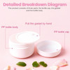 ericotry 6PCS White Plastic Jar with Dome Lid 8 Oz 250g Refillable Makeup Cosmetic Jars Empty Face Cream Lotion Storage