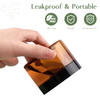 Qeirudu 4 oz Amber Plastic Jars with Lids and Labels 12 Pack Empty Brown Body Butter Containers for Cosmetic Body Scrub