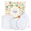 ProCIV Reusable Makeup Remover Pads 18 Packs Washable Organic Bamboo Reusable Cotton Rounds for All Skin Types Toner wit