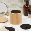 18 Pack Reusable Cotton Rounds for Makeup Removal with Bamboo Holder and Mesh Storage Bag Black