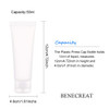 BENECREAT 30 Pack 50ml167oz Clear Empty Tubes Clear Squeezable Cosmetic Containers Refillable Plastic Tubes for Shampoo