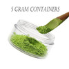 ZEJIA 5 Gram Sample Containers with Lids Mini Makeup Containers Empty Plastic Travel Cosmetic Containers with Labels100