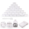 SumDirect 100Pcs 5G5ML Clear Plastic Cosmetic Containers with Lids Sample Jars Makeup Sample Containers for Cream Lotion