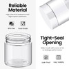 TUZAZO 24 Pack Plastic Jars with White Lids and Labels 12pcs 8 OZ and 12pcs 4 OZ Round Clear Cosmetic Containers for Bod