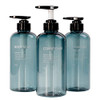 Shampoo and Conditioner Dispenser BottlesYeeco Pump Bottle 3 Pack Refillable Clear Blue Shampoo Dispenser 169oz500ml Pla