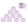 100Pcs Purple Refillable Empty DIY Cosmetic Pot Jars Case Diamondshape Sample Bottles Vials Container for Eye Shadow Nai