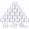 SATINIOR 36 Pieces 25 oz Plastic Jars with Lids Wide Mouth Airtight Reusable Container Acrylic Cosmetic Small Jars for L