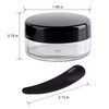 Refillable Cosmetic Sample Jars 100 Pack 10g 035oz Black Small Travel Containers with Lids 10 Mini Makeup Spatulas BPA F