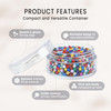 Quantity 100 Pieces Beauticom 10G10ML Clear Lid Plastic Cosmetic Lip Balm Lip Gloss Cream Lotion Eyeshadow Container Jar