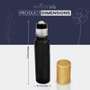 Essential Oil Roller Bottles Black 10ml Leakproof Rollers Thick Black Glass with Brush Gold Lid Updated Stainless Steel