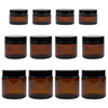 Cornucopia Brands 1 2 4Ounce Amber Glass Straight Sided Jars Combo Pack 4 Each 12 Total Great Containers for Cosmetics L