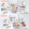 SMUK Acrylic Headband Holder Organizer Storage 3Tier Clear Scrunchie Holder Stand Hair Accessories Organizer Hair Tie Di