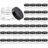 Eternal Moment 36 Pack 1 OZ Plastic Jars Round Clear Cosmetic Container Jars with Lids Perfect for Lotion Cream Ointment