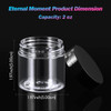 Eternal Moment 36 Pack 2 OZ Plastic Jars Round Clear Cosmetic Container Jars with Lids Perfect for Lotion Cream Ointment