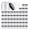50 Pack 4 OZ Plastic Jars Round Clear Cosmetic Container with Black Lids Eternal Moment Slime Jars for Lotion Cream Oint