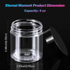 50 Pack 4 OZ Plastic Jars Round Clear Cosmetic Container with Black Lids Eternal Moment Slime Jars for Lotion Cream Oint