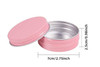 Healthcom 12 Pack 2 Oz Pink Round Aluminum Tin Cans Metal Steel Tins with Screw Top Lids Travel Storage Tins Cosmetic Sa