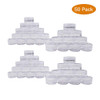 Healthcom 50 Pieces 10 Gram 10ml Empty Plastic Cosmetic Containers Clear Round Sample Pot Jar Screw Cap Lid for Nail Pow