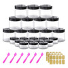 12 Pack 4 oz Small Plastic Containers with Lids12 Pack 20g20ml Cosmetic Sample Jar for Lip Scrub Body Butters Cream Slim