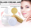 2 Pack 15ml 05oz Empty Refillable Round Frosted Glass Cream Jar Cosmetic Storage Container Pot Sample Jars Bottle with N