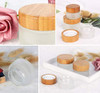 2 Pack 15ml 05oz Empty Refillable Round Frosted Glass Cream Jar Cosmetic Storage Container Pot Sample Jars Bottle with N