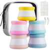 INSFIT Travel Containers for Toiletries TSA Approved Silicone Cream Jars with Lids BPA Free Travel Size Toiletries Leakp