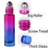 inice 12 PackRoller Bottles Gradient Color Glass Bottle for Essential Oils Applicator10ml Roll on Bottle with Golden Met