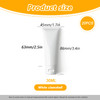 20PCS White Plastic Refill Cosmetic Soft Tubes Leakproof Makeup Travel Packing Vials Bottles with Flip Cover Sample Stor