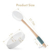 AmazerBath Lotion Applicator for Back Feet 4 Replacement Pads with 17 Curved Handle Back Sunscreen Applicator for Kids E