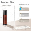 ZEJIA 10ml Roller Bottles for Essential Oils 12 Pack Glass Roll on Bottles Refillable Perfume Bottle with Stainless Stee