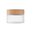 100g 100ml 34oz Environmental Bamboo Lid Frosted Glass Bottle Cream Jars Empty Cosmetic Lotion Container with PP Liner